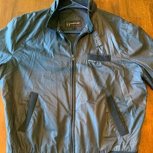 Members Only Black Bomber Jacket with Stand-up Collar